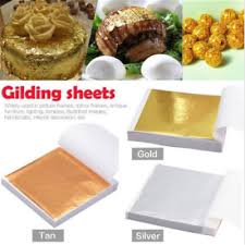 Also available as sheets, leaves and dust. 100x Gold Silver Rose Gold Foil Leaf Paper Food Cake Decor Edible Gilding Craft Ebay