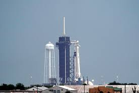 Spacex subsequently built an 86 meter (282 foot) diameter landing pad centered on the spot where the original atlas missile service tower parked during launches. How To Watch The Historic Spacex Crew Dragon Astronaut Launch As It S Happening Mlive Com