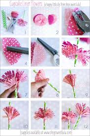 Practice pattern match by adding a different button every other button upward on the. 44 Cupcake Liner Flowers Ideas Cupcake Liner Flowers Cupcake Liners Crafts