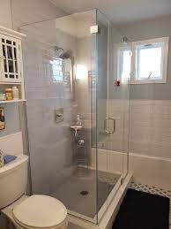 Frameless 3 Sided Shower Enclosure With No Header And Low Iron Tempered Glass Shower Enclosure Bathroom Interior Design Glass Shower Enclosures