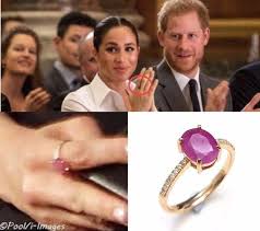 Meghan Markle Style Ruby Ring Princess Ring Royal Ruby Ring Luxury Cocktail Ring Duchess Personalized Charm Necklace Meghan Markle Style Princess Ring