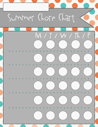 Summer Chore Charts
