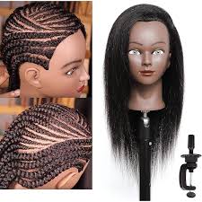 Amazon.com : Mannequin Head with 100% Real Hair Manikin Cosmetology Doll  Head Hairdresser Practice Styling Brading Training Head with Free Clamp  Holder (14inch-D3) : Beauty & Personal Care