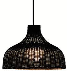 Japanese shinto hanging lamp in a black finish, in line on /off switch. Southeast Asian Woven Rattan Straw Dining Room Chandelier Pastoral Bedroom Pendent Lamps Simple Balcony Pendent Lights Black Amazon Com