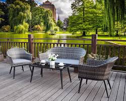 Browse our range of luxury teak garden table and chair sets for stylish alfresco dining with your friends and family, or to impress your patrons. Signature Weave Della Garden Sofa Set With Coffee Table