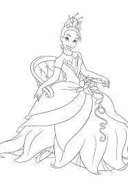 Sitting Princess Tiana Coloring Pages Princess Coloring Pages Ariel Coloring Pages Princess Coloring