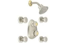 2 moenflo xl showerheads, arms and notifications. Moen Castleby 223st Satine Polished Brass Moentrol Vertical Spa Set Trim Kit Affordablefaucets