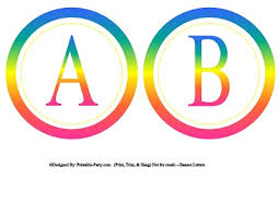 Looking for the perfect free rainbow alphabet stencils? 5 Inch Small Circle Printable Alphabet Letters A Z Printable Banner Letters