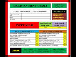 Contoh raport k13 sd kelas 4 semester 1. Tampilan Raport K13 Sd Mi Kelas 1 2 3 4 5 6 Oleh Mulyono S Pd Youtube
