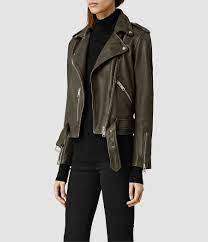 Allsaints Us Womens Balfern Leather Biker Jacket Black Leather Jackets Women All Saints Leather Jacket Leather Jackets Uk