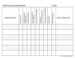 Testing Accommodations Organizational Chart Special