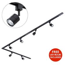 Maybe you would like to learn more about one of these? 3 Metre L Shape Kitchen Track Light Black 6 Soho Fixture W Led Bulb Litecraft Ebay