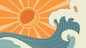 Desktop Wallpaper Surf Wallpaper Retro Surf Waves Wallpaper