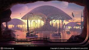 World Of Fantasy And Imagination Which Depict Future Cities Dreamy Artworks Futuristic City Dreamy Artwork Fantasy City