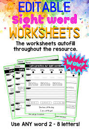 Sight Word Practice Sight Word Worksheets In 2020 Sight Word Worksheets Sight Words Word Practice
