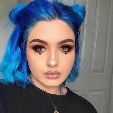 Blue Angel Lucytasker In Atomucturquoiss And Bluemoon Veganproducts Veganbrand Livefastanddyeyourhair Dyehar Blue Hair Dyed Hair Cool Hair Color