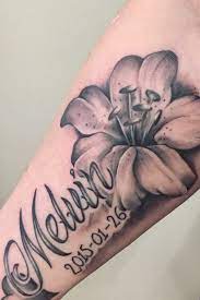 Name tattoos are among the designs that are highly sought out by both men&women.in addition, a person takes lots of time before figuring out the name to even though most women go for the designs that utilize script lettering font, the usable font highly depends on the name the tattooist is placing. Tattoo Uploaded By Linda Gau Name Nametattoo Flowers Children 718557 Tattoodo