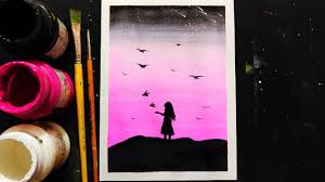 Simple And Easy Painting For Beginners Poster Colour Painting Youtube Easy Paintings Poster Color Painting Easy Paintings For Beginners