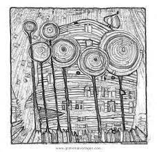 Hundertwasser malvorlagen elegant 40 ausmalbilder zum. Hundertwasser 1 Gratis Malvorlage In Beliebt04 Diverse Malvorlagen Ausmalen