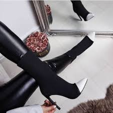 Black Boots White Sole Pin On Shoes