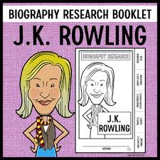 J.K. Rowling Biography Research Booklet by Teacher Trap | TPT