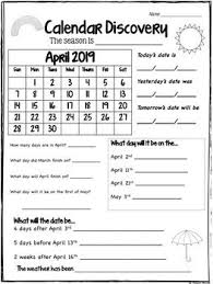 Calendar Worksheets Calendar Math Math School Teaching Math
