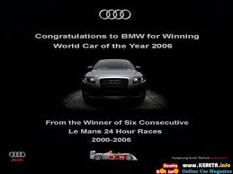 audi bmw rivalry car advertising bmw car ads