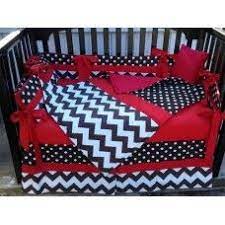 You can shop for adorable baby bedding sets for girls and boys at sears. Black White Polka Dot Chevron W Red Crib Bedding Set Baby Bedding Sets Red Crib Crib Bedding