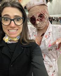 A few of my favorite creeps from @horrorconla this weekend repping my fav  @mortyapp. 1. @andybauch as Evil Clippy 2. Idk but I love it 3. A mutilated  nurse 4. One of