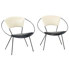 pair of black and white circle chairs for reilly wolff 1952 from a unique collection of antique and m vintage lounge chair modern lounge chairs circle chair