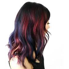 Midnight Rainbow Melt Behindthechair Com Midnight Hair Color Melting Colour Balayage