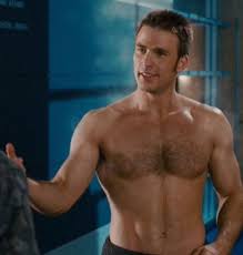 By posting a shirtless photo. Chris Evans Shirtless Hairy Chest Muscular Guy Counseling