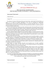 Nume şi prenume, codul numeric personal, seria și numărul actului de identitate, data naşterii, locul naşterii declar că am înțeles această declarație de consimțământ, am citit informarea privind prelucrarea datelor şi sunt de acord cu prelucrarea. Declaratie De Consimtamant Vizita Papei Pdf Docdroid