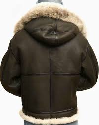 Cockpit Hooded B3 Sheepskin Bomber Jacket Leather Jacket Men Sheepskin Jacket Sheepskin Coat Mens