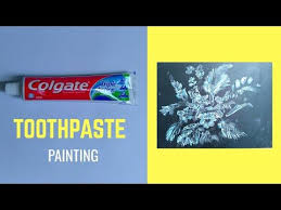 Easy Painting Idea Painting Using Toothpaste Project 360 Days Day 015 Youtube