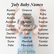 July Baby Names Turn Up The Heat Baby Names Names Cute Baby Names