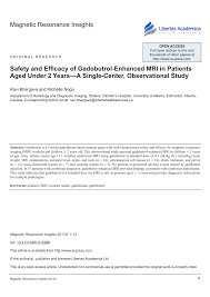 Pdf Safety And Efficacy Of Gadobutrol Enhanced Mri In