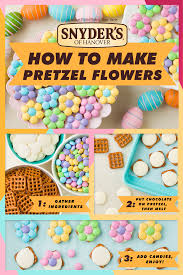 Snyder S Of Hanover Pretzel Flower Snaps In 2020 Kid Friendly Easter Recipes Kid Friendly Easter Easter Snacks