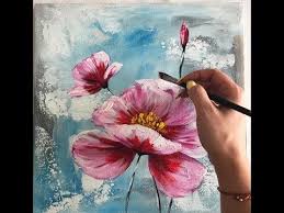 Paint your favorite words and song lyrics using this cool step by step tutorial and how to. Easy Floral Painting Demonstration Acrylic Technique On Canvas By Julia Kotenko Youtube Floral Painting Flower Art Painting Abstract Flower Painting