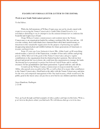 Letter To Editor Example Letter