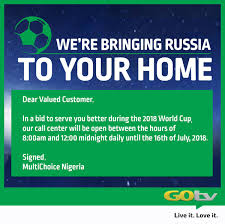 We would like to show you a description here but the site won't allow us. Gotv Nigeria On Twitter Kindly Contact Our Customer Care Unit On 01 2703232 08039003788 Or The Toll Free Lines 08149860333 07080630333 09090630333 For Assistance Https T Co Xxymc0pb3q