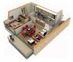 Pin By Uriel Aquim On 3d Apartment Floorplans Small Apartment Plans One Bedroom House Apartment Floor Plans