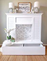Sei furniture narita media console electric storage fireplace. Faux Fireplace With Hidden Storage Faux Fireplace Diy Diy Fireplace Faux Fireplace