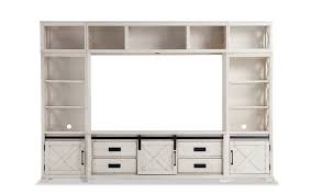 Montana White 4 Pc Wall Unit W 65 Tv Console Wall Unit Entertainment Centers Tv Stands Entertainment Center