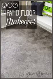 Sawdust 2 Stitches Patio Floor Makeover Patio Makeover Concrete Patio Makeover Patio Flooring
