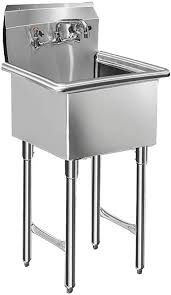 The deep basin gives you ample room for a variety of cleaning tasks. 18 X 18 Inner Tub Size No Faucet Included Nsf Certified 1 Compartment Commercial Kitchen Sink Stainless Steel Prep Utility Sink Food Service Equipment Supplies Industrial Scientific Svanimal Com