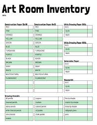 Free Download Of Common Elementary Art Room Supplies For Teachers To Inventory Very Helpful When Orderi Elementary Art Rooms Art Room Art Classroom Management