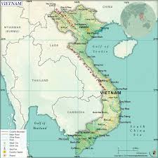 This map shows a combination of political and physical features. What Are The Key Facts Of Vietnam Vietnam World Geography Map