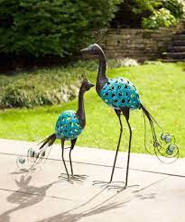 Peacock Garden Decor Garden Statues Outdoor Garden Statues Metal Garden Art