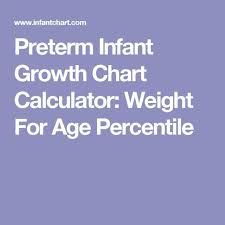 preterm infant growth chart calculator weight for age